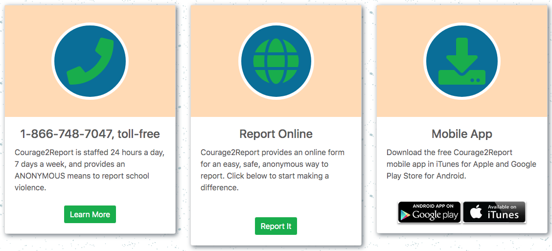 Courage2Report options Courage2Report options